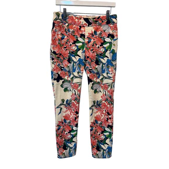 Chicos Womens Size 4 Reg Pull On Jeggings Ankle Jeans Tropical Floral Print - Picture 1 of 10